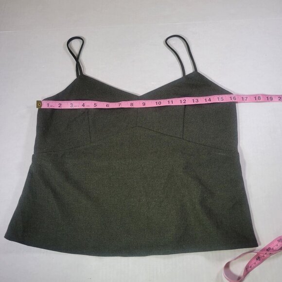 Tibi Womens Olive Green Professional Sleeveless Cropped Camisole Tank Top Size 2 - Picture 5 of 6